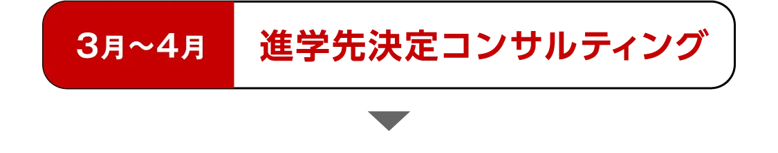 3月〜4月 進学先決定コンサルティング