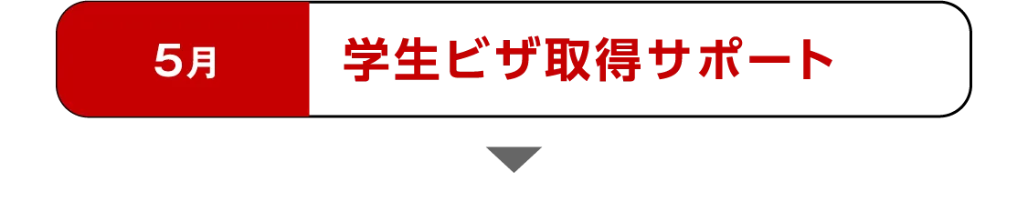 5月 学生ビザ取得サポート