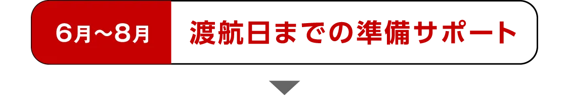 6月〜8月 渡航日までの準備サポート